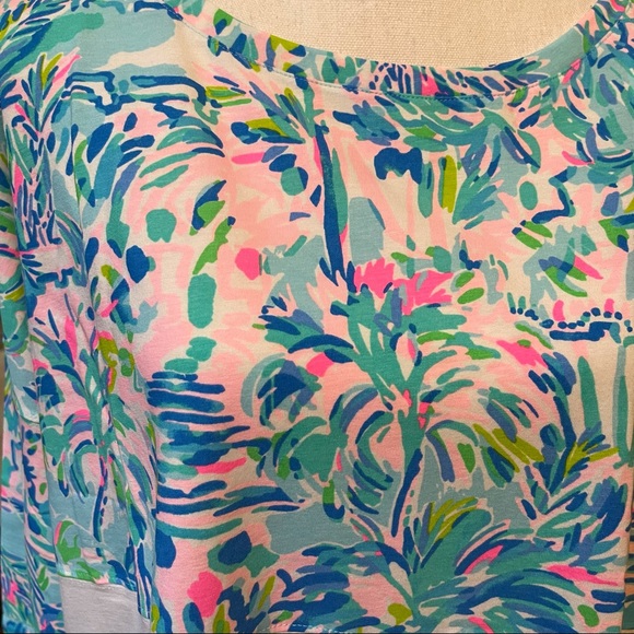 NWT Lilly Pulitzer Finn Top Blue Ibiza Cabana Cocktail Size XL - Picture 3 of 6